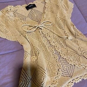 Knit Cardigan with Bow